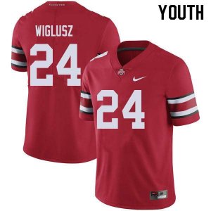 Youth Ohio State Buckeyes #24 Sam Wiglusz Red Nike NCAA College Football Jersey Version EVP5544IJ